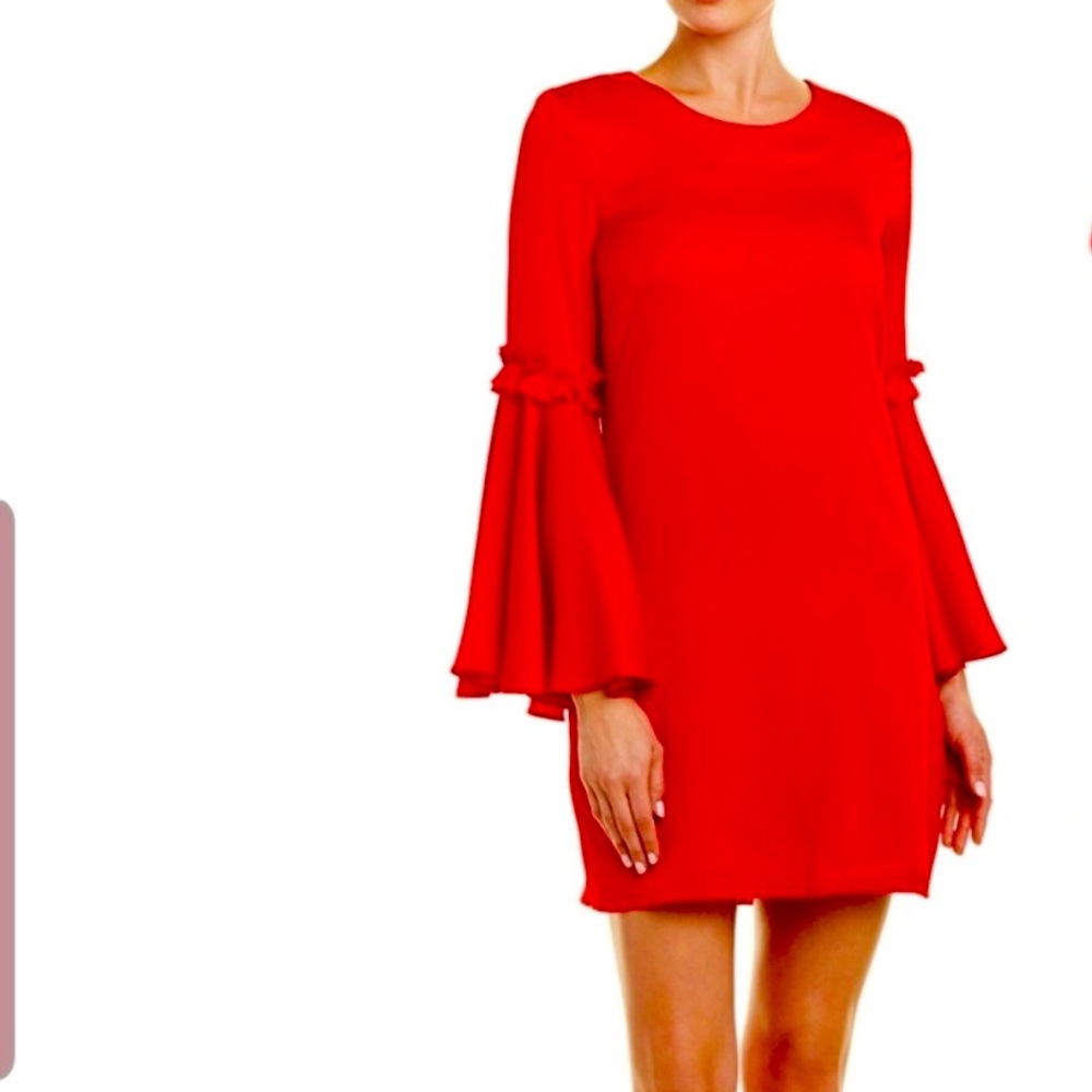“Cassie” red silk dress, Milly